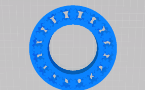 手臂齿轮的俯视图