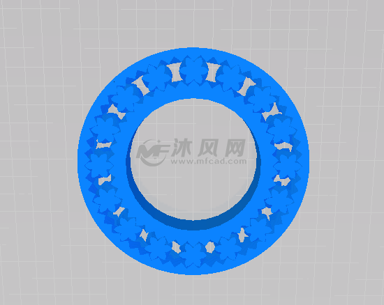 手臂齿轮的俯视图