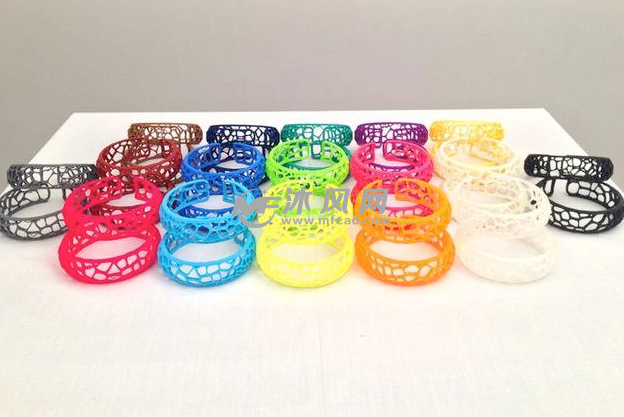多种颜色的手环模型
