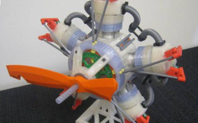 发动机带螺旋桨的打印实物图