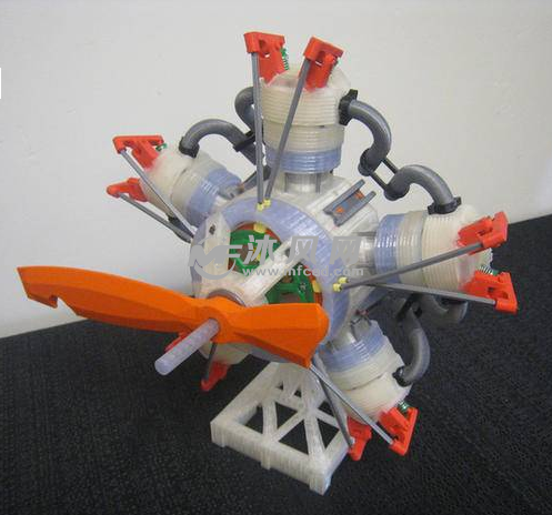 发动机带螺旋桨的打印实物图