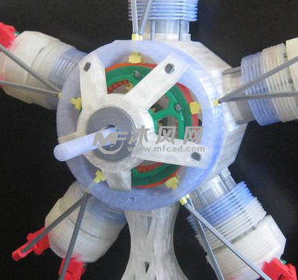 发动机的后视图