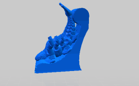 远古鱼模型的侧视图