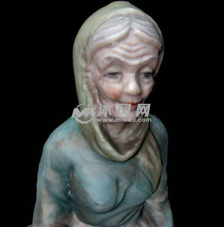 老太太的打印上色模型