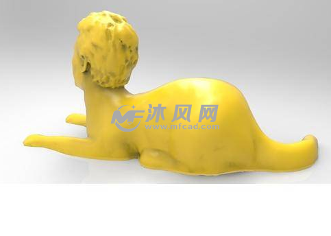 猫身人像雕塑模型