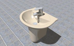 精致的洗手盆模型