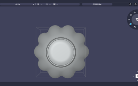 花边碗底部视图