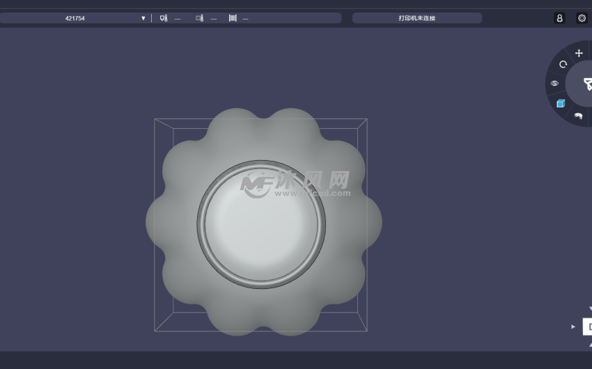花边碗底部视图