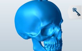 哥特式玻璃头骨装饰品