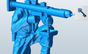 肩上扛着火箭筒