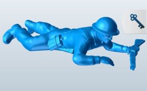 手里拿着枪的士兵