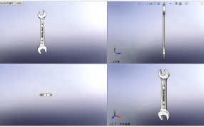 双头呆扳手建模三视图