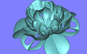 花瓣灯杯轴测视图