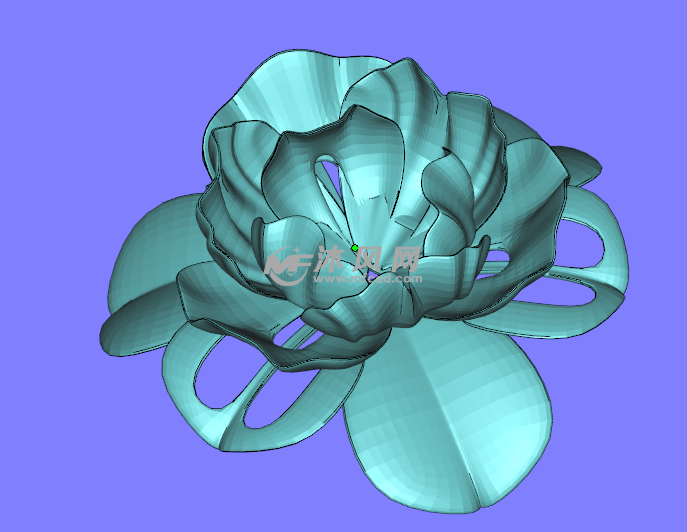 花瓣灯杯轴测视图