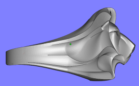狮子头戒子侧身轮廓