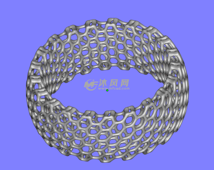 蜂巢戒指轴测视图