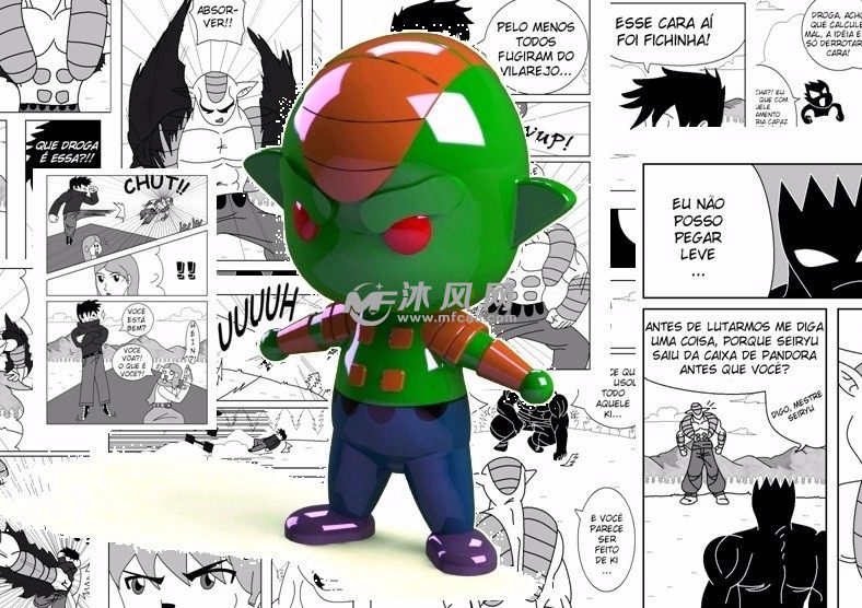 呆萌动漫玩具人模型