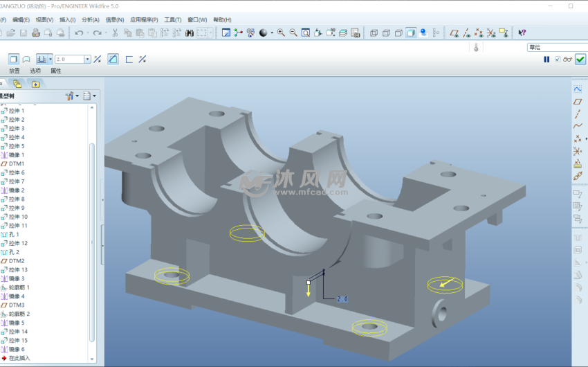 减速器箱座的建模